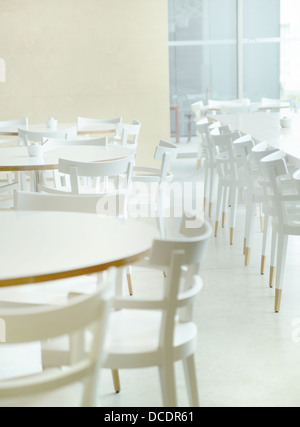 Et la lumière blanche de l'intérieur de restaurant Banque D'Images