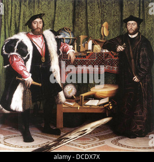 HANS Holbein le Jeune, 1533 Portrait de Jean de Dinteville et Georges de Selve connu comme les ambassadeurs Banque D'Images