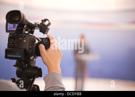 La capture d'événement avec caméra vidéo professionnelle Banque D'Images