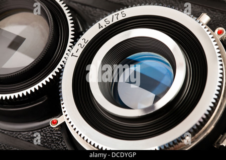 Objectif macro closeup appareil photo vintage Banque D'Images