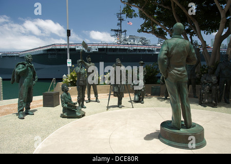Hommage à Bob Hope National Monument À MOLE USS Midway PARK SAN DIEGO CALIFORNIA USA Banque D'Images