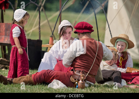 Le "Berkeley' escarmouche de reconstitutions médiévales au château de Berkeley près de Gloucester où le 500e anniversaire de la bataille de F Banque D'Images