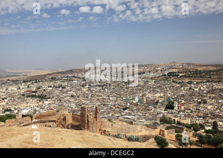 Vue sur l'ancienne médina de Fes, Maroc, Afrique du Nord Banque D'Images