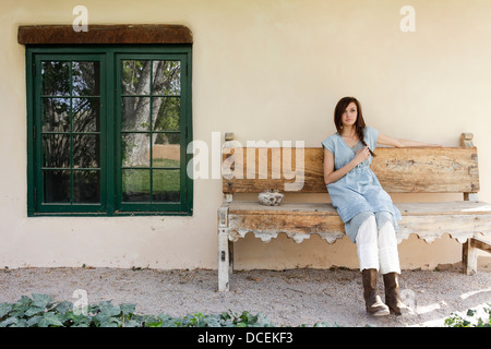 Rancho Los Luceros, Nouveau Mexique. L'Espagnol land grant homestead (MR). Banque D'Images