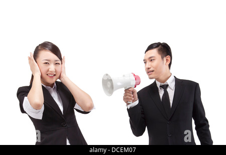 Les gens d'affaires et le président Banque D'Images