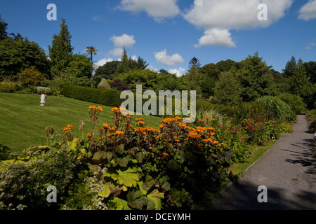 Le jardin clos, la maison Belvedere, près de Mullingar, comté de Westmeath, Irlande Banque D'Images