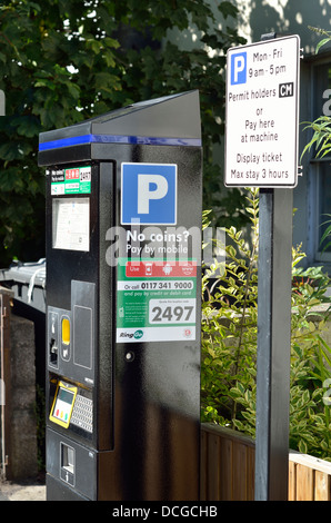 Parking résidents seulement signer Bristol England Uk Banque D'Images