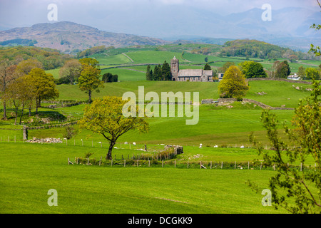 St Luke's église près de Lowick Green dans le Parc National du Lake District, Cumbria, Angleterre, Royaume-Uni, Europe. Banque D'Images