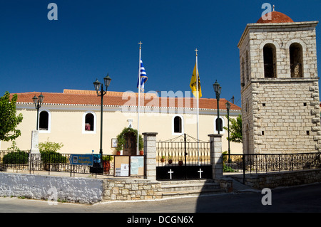 Le village pittoresque de Katomeri, Meganisi, Leucade, îles Ioniennes, Grèce. Banque D'Images