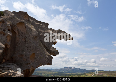 Chef de "Ours", close-up la pierre de l'ours à la Capo d'Orso, près de Palau, Sardaigne, Italie Banque D'Images