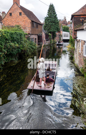 Excursion guidée en bateau Canterbury Tour sur rivière Stour Banque D'Images