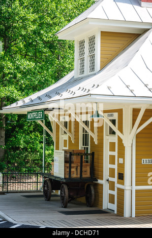 Restauré 1910 Train Depot, Montpelier, Orange County, Virginie Banque D'Images