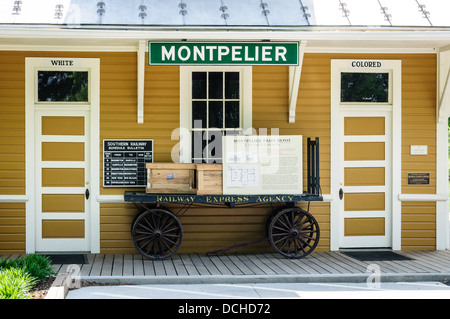 Restauré 1910 Train Depot, Montpelier, Orange County, Virginie Banque D'Images