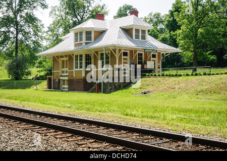 Restauré 1910 Train Depot, Montpelier, Orange County, Virginie Banque D'Images