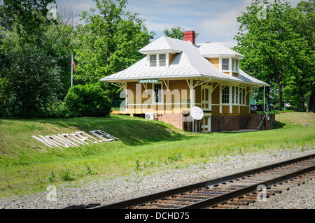 Restauré 1910 Train Depot, Montpelier, Orange County, Virginie Banque D'Images