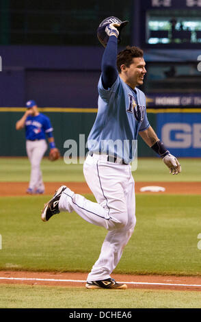 Saint Petersburg, Florida, USA. Août 18, 2013. BORCHUCK JAMES | fois .pendant les Rays de Tampa Bay match contre les Blue Jays de Toronto au Tropicana Field, dimanche 18 août, 2013. Credit : James/Borchuck ZUMAPRESS.com/Alamy Tampa Bay Times/Live News Banque D'Images