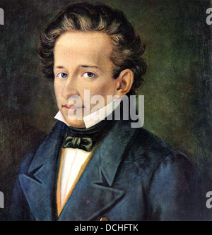 Giacomo Leopardi, poète italien Banque D'Images