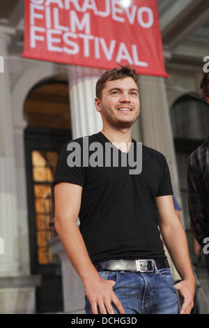 Sarajevo, Bosnie-et-Herzégovine, le 18 août, 2013. L'acteur Emile Hirsch sur le tapis rouge du 19e Festival du Film de Sarajevo. © Jasmin Brutus/Alamy Live News Banque D'Images