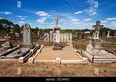 Dans le cimetière de Mintaro Clare Valley, mi au nord de l'Australie du Sud Banque D'Images