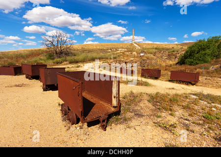 L'ancienne mine de cuivre de Burra dans le milieu au nord de l'Australie du Sud Banque D'Images