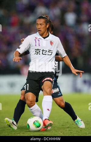 Kanagawa, Japon.. Août 18, 2013. Kazuki Hara (Sanga), le 18 août 2013 - Football : Football /2013 J.LEAGUE Division 2 entre Yokohama Kyoto Sanga F.C. FC 1-0 au Stade de Football de la NHK Spring Mitsuzawa, Kanagawa, Japon. (Photo de YUTAKA/AFLO SPORT) © Aflo Co.,Ltd/Alamy Live News Banque D'Images