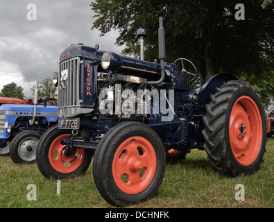 Tracteur fordson rallye vintage show p6 grand tracteur diesel Perkins à l'astle park showground Banque D'Images