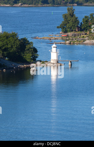 Phare de navigation. Archipel de Stockholm Suède Banque D'Images
