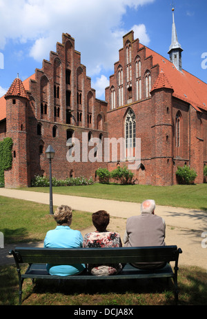 Wienhausen monastère près de celle, Lueneburger Heide, Basse-Saxe, Allemagne Banque D'Images