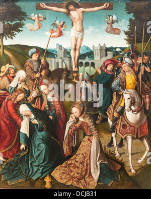 16e siècle - Crucifixion, 1507 - Jacob Cornelisz van Oostsanen Philippe Sauvan-Magnet / Active Museum Huile sur bois Banque D'Images