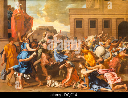 17ème siècle - l'Enlèvement des Sabines, 1633 - Nicolas Poussin Philippe Sauvan-Magnet / Active Museum Banque D'Images