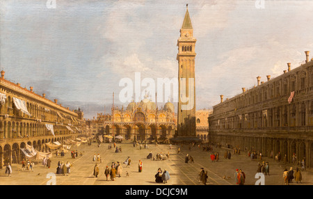 18e siècle - Piazza San Marco, 1720 - Canaletto (Giovanni Antonio Canal) Philippe Sauvan-Magnet / Active Museum Banque D'Images