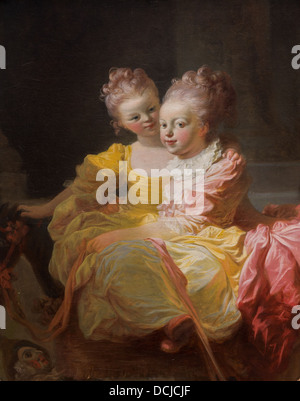 18e siècle - les deux Sœurs, 1769 - Jean Honoré Fragonard Philippe Sauvan-Magnet / Active Museum Banque D'Images