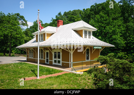 Restauré 1910 Train Depot, Montpelier, Orange County, Virginie Banque D'Images