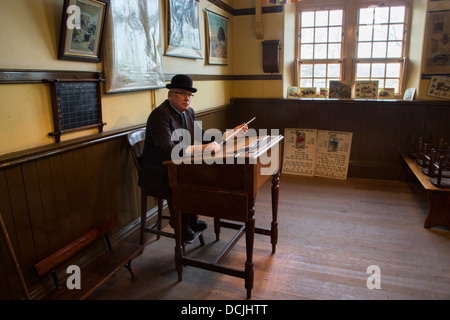 La salle de classe, Beamish Open Air Museum, County Durham Banque D'Images