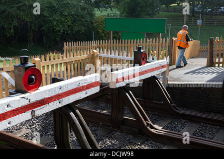 La fin de la ligne -Nouvelle de Somerset et de Dorset Railway Station, Midsomer Norton Banque D'Images