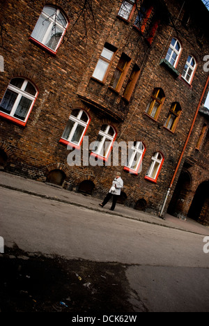 Nikiszowiec, historique de l'extraction du charbon de la ville de Katowice, Pologne Banque D'Images