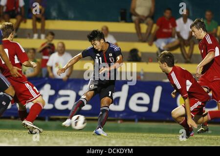 Kousuke Kinoshita (JPN), le 15 août 2013 - Football : L'Alcùdia U20 tournoi international de soccer U19 match entre le Bélarus et U19 du Japon, à l'Estadio Municipal Els Arcs dans l'Alcudia, Espagne, le 15 août 2013. (Photo de bla) Banque D'Images