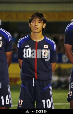 Shoya Nakajima (JPN), le 15 août 2013 - Football : L'Alcùdia U20 tournoi international de soccer U19 match entre le Bélarus et U19 du Japon, à l'Estadio Municipal Els Arcs dans l'Alcudia, Espagne, le 15 août 2013. (Photo de bla) Banque D'Images