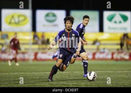 Shoya Nakajima (JPN), le 15 août 2013 - Football : L'Alcùdia U20 tournoi international de soccer U19 match entre le Bélarus et U19 du Japon, à l'Estadio Municipal Els Arcs dans l'Alcudia, Espagne, le 15 août 2013. (Photo de bla) Banque D'Images