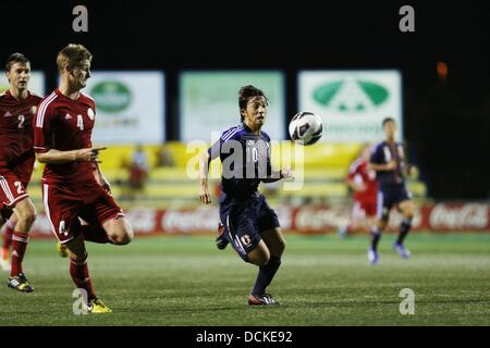 Shoya Nakajima (JPN), le 15 août 2013 - Football : L'Alcùdia U20 tournoi international de soccer U19 match entre le Bélarus et U19 du Japon, à l'Estadio Municipal Els Arcs dans l'Alcudia, Espagne, le 15 août 2013. (Photo de bla) Banque D'Images