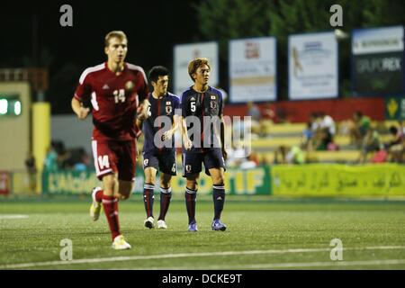 Kyohei Yoshino (JPN), le 15 août 2013 - Football : L'Alcùdia U20 tournoi international de soccer U19 match entre le Bélarus et U19 du Japon, à l'Estadio Municipal Els Arcs dans l'Alcudia, Espagne, le 15 août 2013. (Photo de bla) Banque D'Images