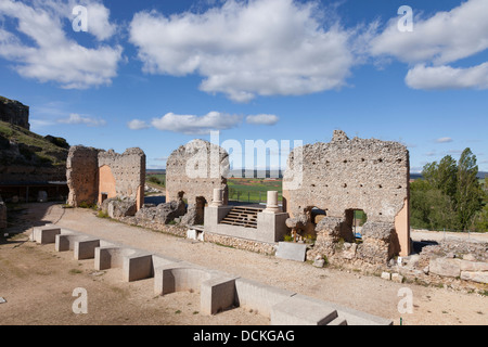 Théâtre de Clunia Sulpicia dans la ville romaine de Clunia dans Burgos Province - Castille et León, Espagne Banque D'Images