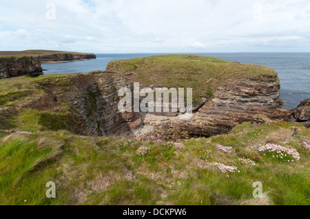 Vestiges vikings à Brough de Deerness, Orkney. Banque D'Images