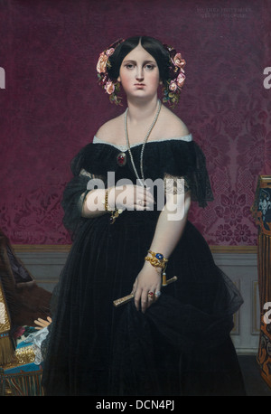 19e siècle - Madame Moitessier, 1851 - Jean-Auguste-Dominique Ingres Philippe Sauvan-Magnet / Active Museum Banque D'Images