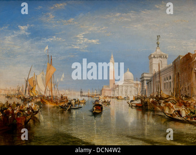 19e siècle - Venise : la Dogana et San Giorgio Maggiore, 1834 - Joseph Mallord William Turner Banque D'Images