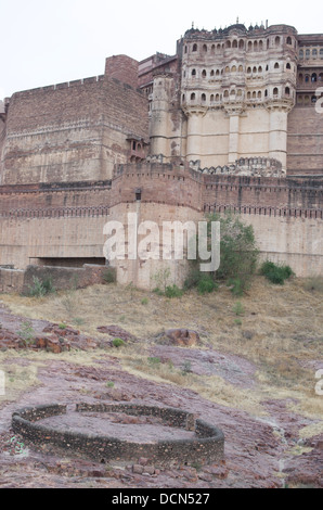 Batman The Dark Night Monte Filming Location Meherangarh Fort - Jodhpur, Rajashtan, Inde Banque D'Images