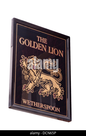 Le Golden Lion Pub Wetherspoon Signer Rochester High Street Kent UK Banque D'Images