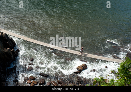 Le pont suspendu de la rivière de tempêtes, Garden Route, Tsitsikamma National Park, Afrique du Sud Banque D'Images