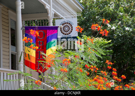 San Antonio, Texas - une galerie d'art à La Villita Historic Arts Village. Banque D'Images