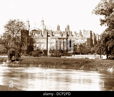 Eton College Tamise période victorienne Banque D'Images